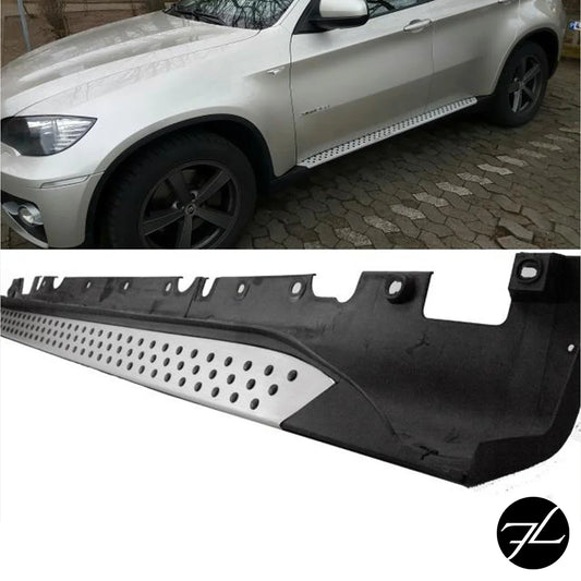 BMW X6 E71 E72 08-14 SET ALLUMINIO ingresso pedane + materiale di montaggio