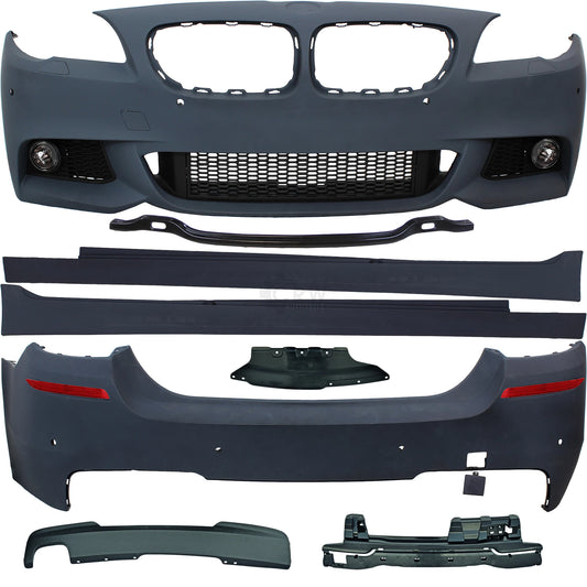 Paraurti+minigonne+kit accessori fendinebbia BMW F10 KIT M SPORT anno 10-13