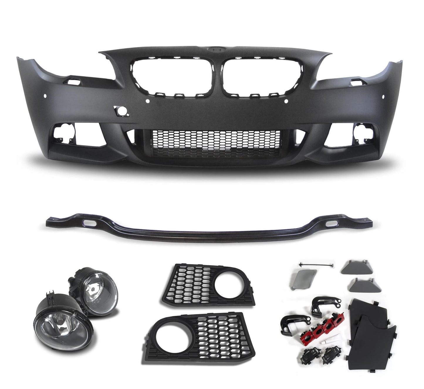 Paraurti+minigonne+kit accessori fendinebbia BMW F10 KIT M SPORT anno 10-13