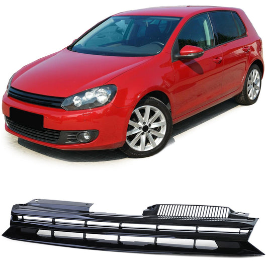 VW Golf 6 08-12 Griglia del radiatore senza emblema nero lucido