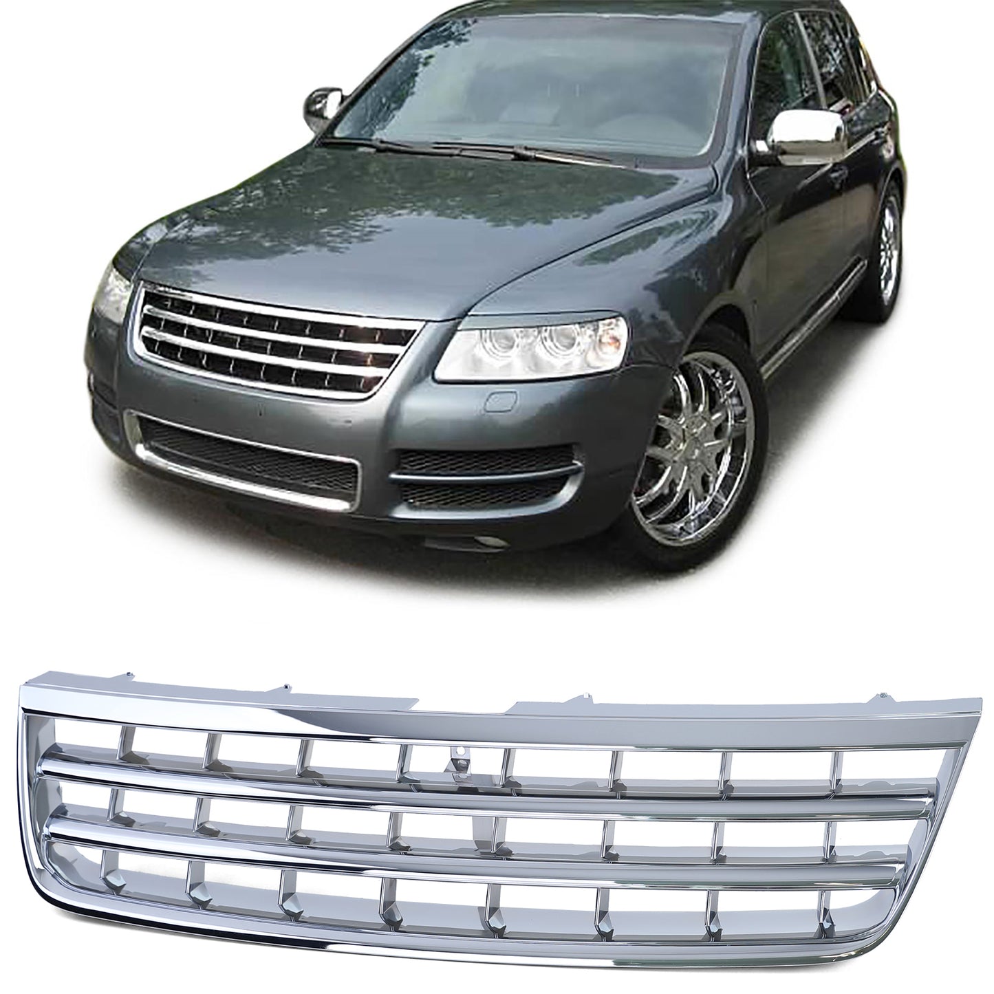 VW Touareg 7L 02-06 Griglia sportiva senza emblema cromata