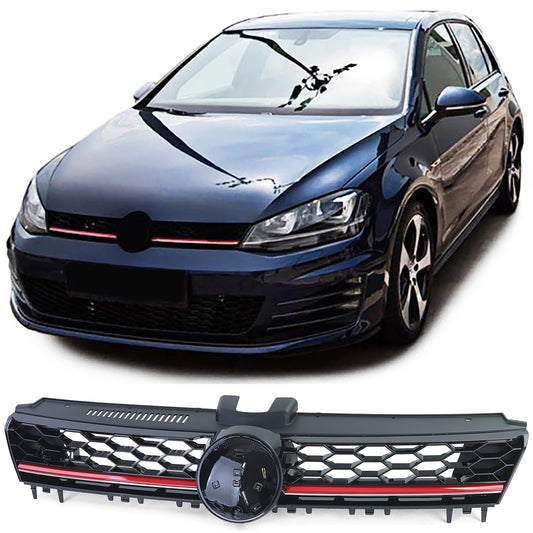 VW Golf 7 12-16 Griglia sportiva con nido d'ape nero lucido