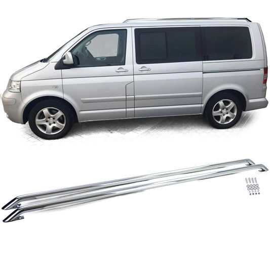 VW T5 T6 T6.1 passo corto Mancorrenti sul tetto in acciaio inossidabile lucidato per il retrofit