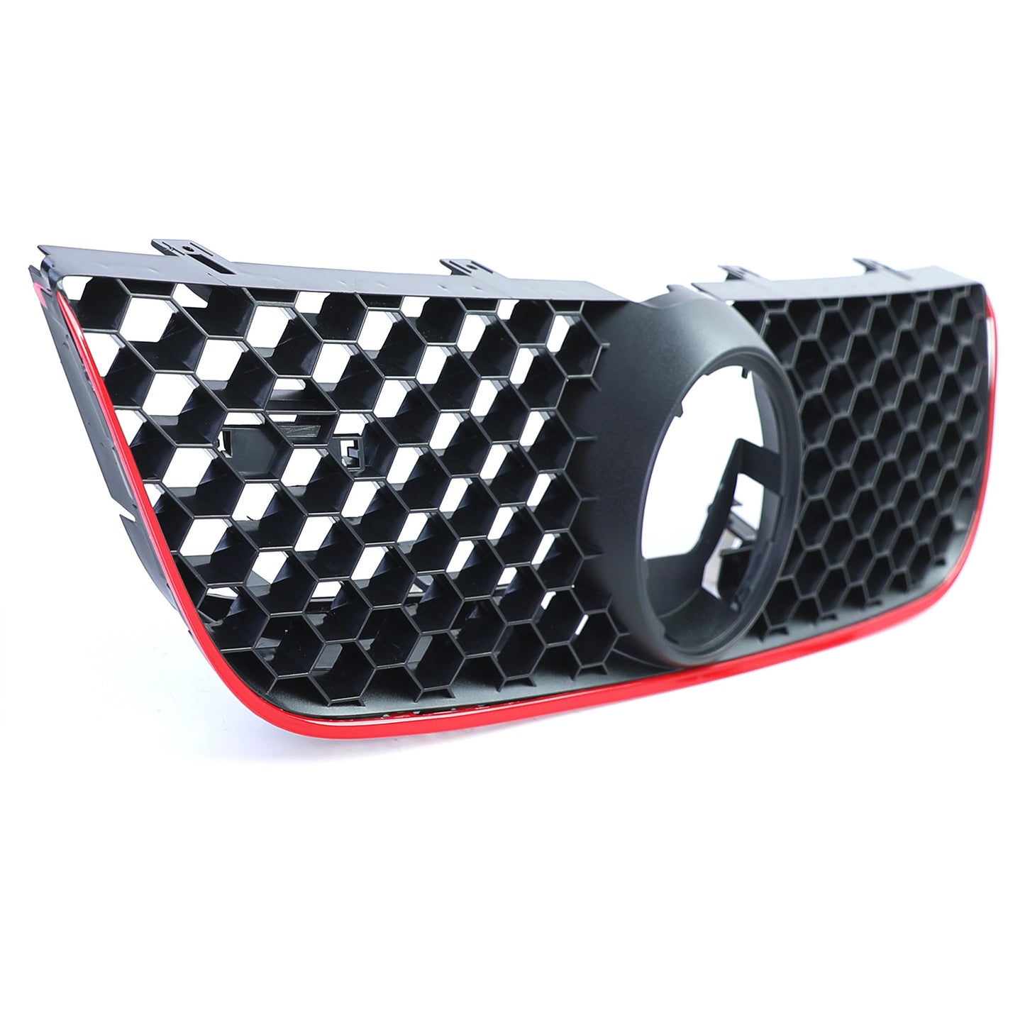VW Polo 9N3 05-09 anche GTI Griglia sportiva a nido d'ape con bordo rosso