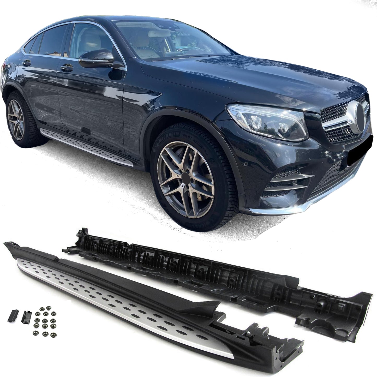 Mercedes GLC Coupé C253 16-22  pedane in alluminio