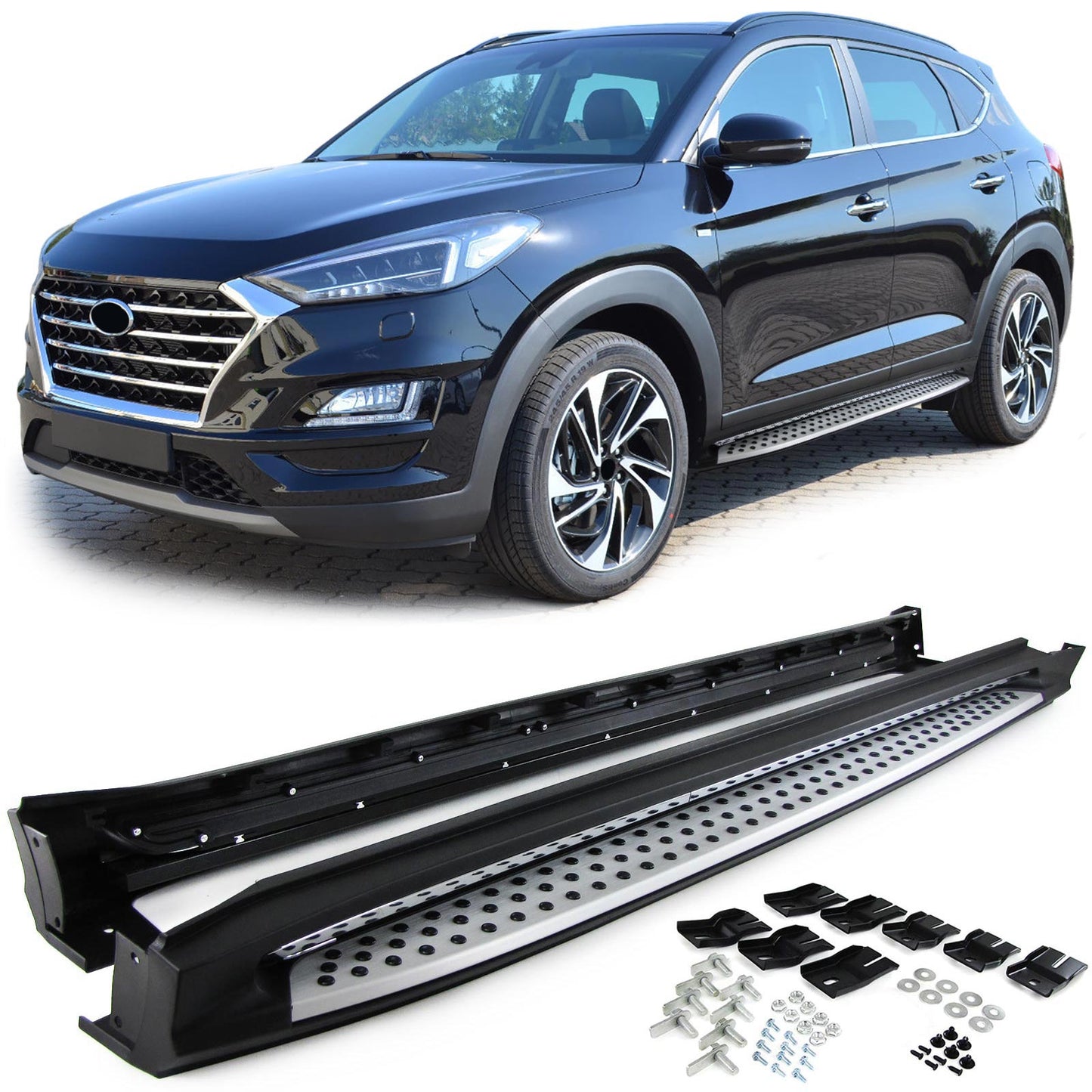 Hyundai Tucson TLE 15-20 Protezione laterale pedane in alluminio