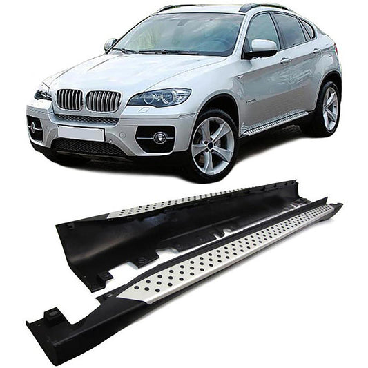 BMW X6 E71 E72 08-14 pedane in alluminio  laterale