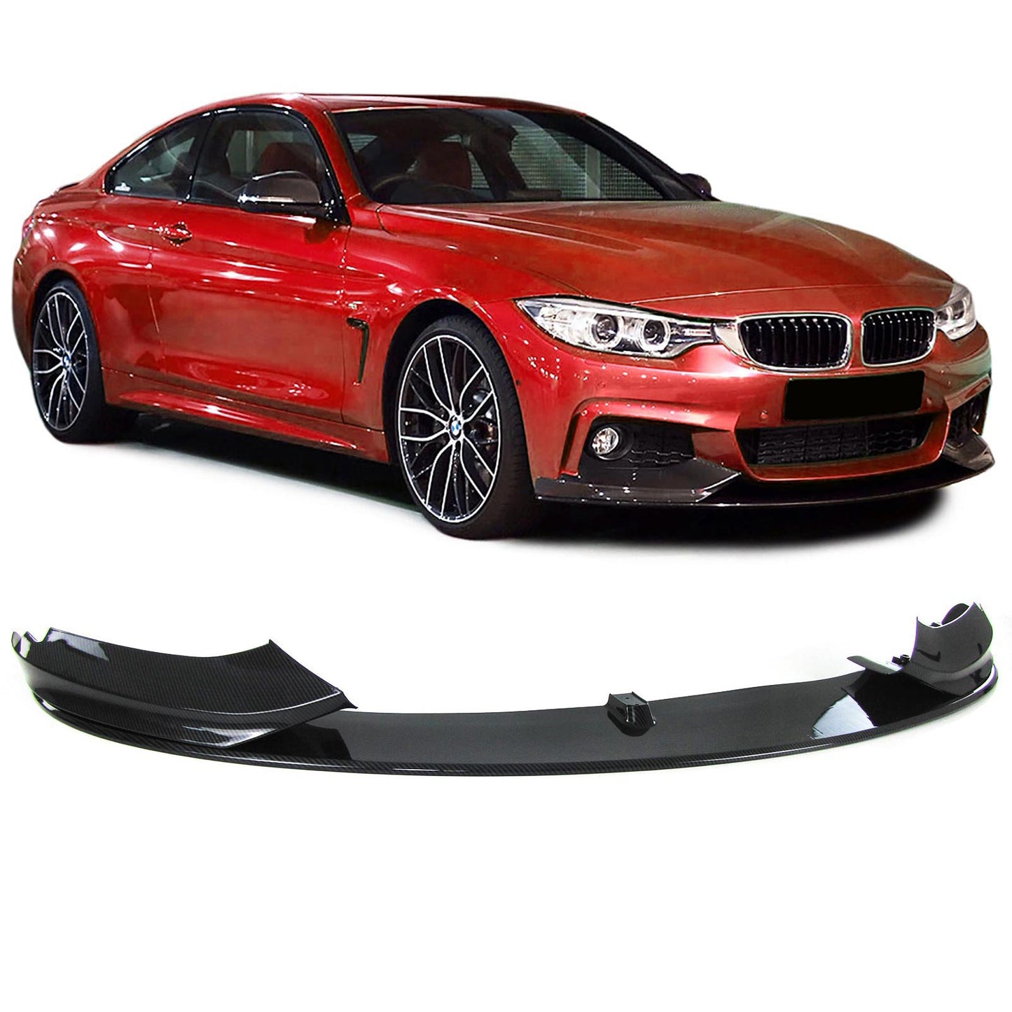 BMW F32 spoiler anteriore paraurti carbon look