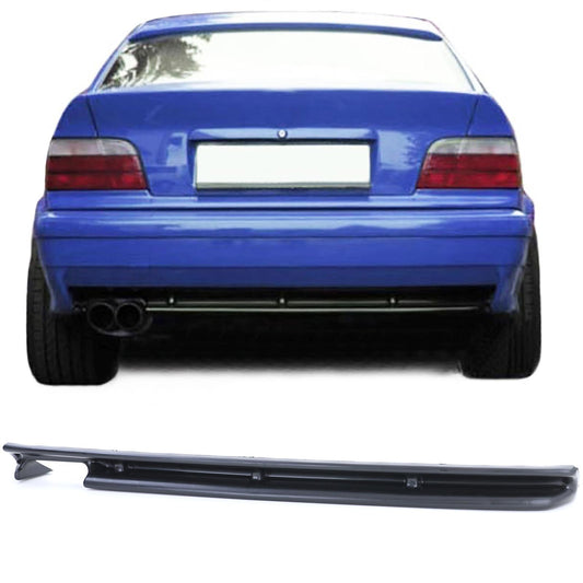 BMW Serie 3 E36 90-99 Inserto diffusore posteriore sportivo doppio tubo sinistro