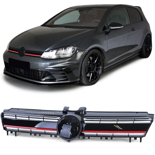 VW Golf 7 R 12-17  Griglia radiatore griglia nera rossa R Sport
