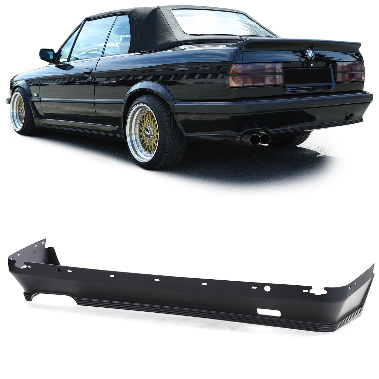 BMW E30 Facelift 85-94 paraurti posteriore con ottica sportiva