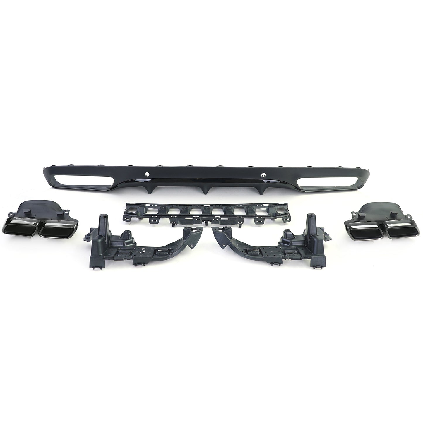 Mercedes C C205 Coupe 15-18 Diffusore posteriore sportivo con terminali di scarico