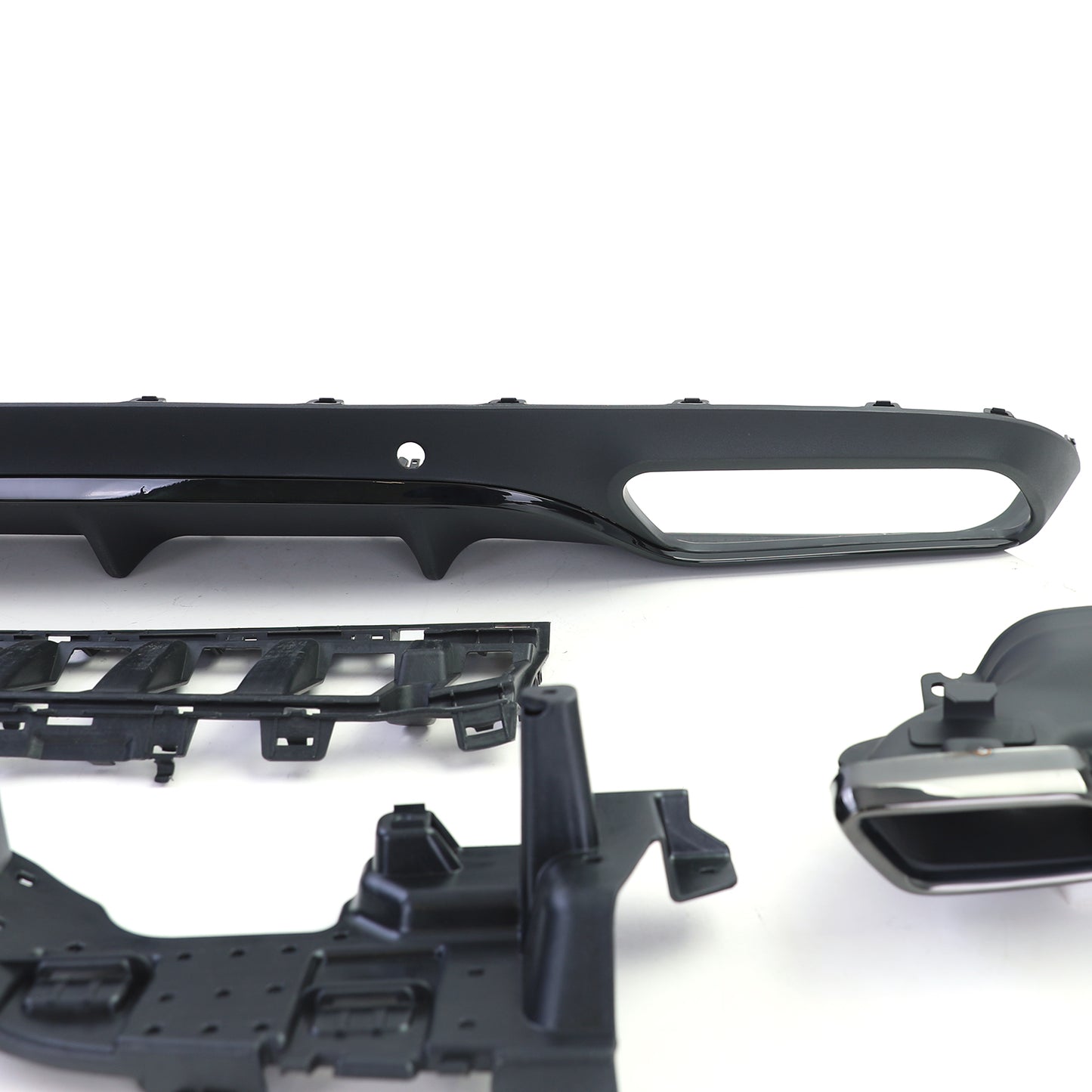 Mercedes C C205 Coupe 15-18 Diffusore posteriore sportivo con terminali di scarico