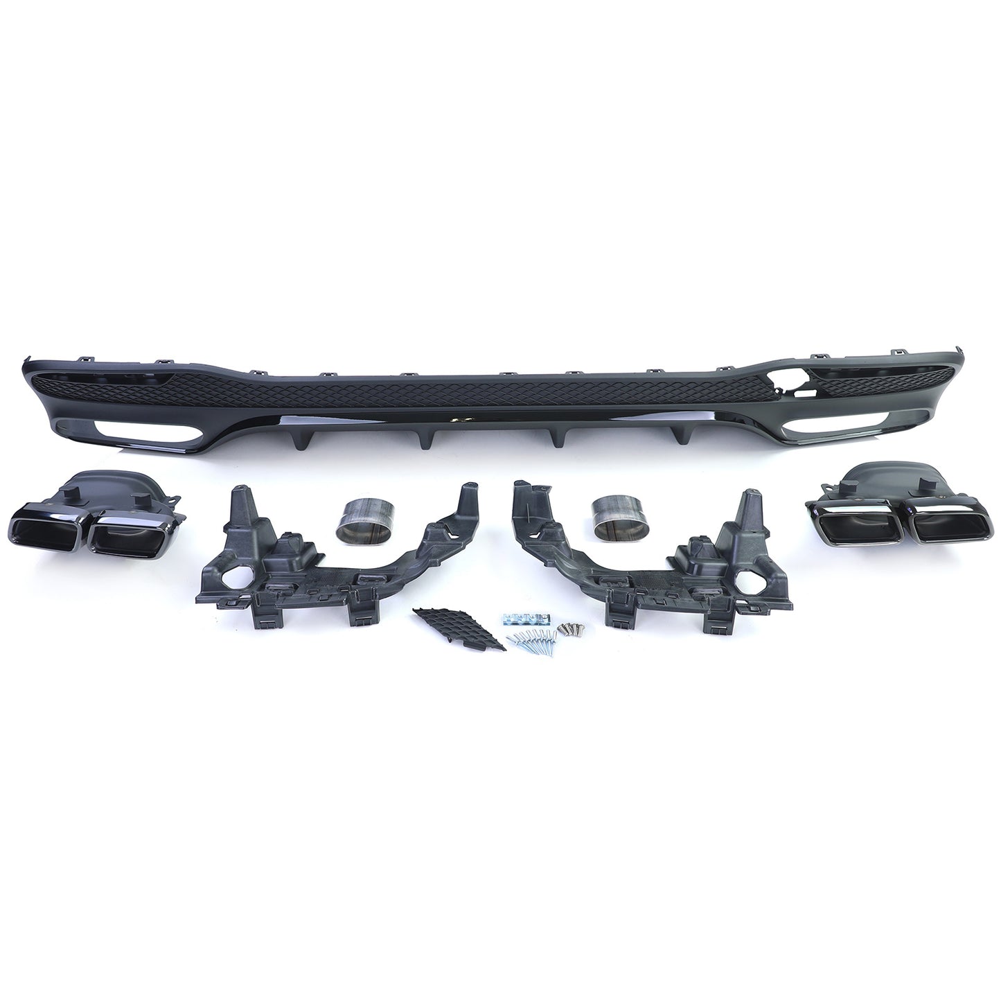 Mercedes GLE W166 15-18 Diffusore posteriore sportivo con doppi terminali neri