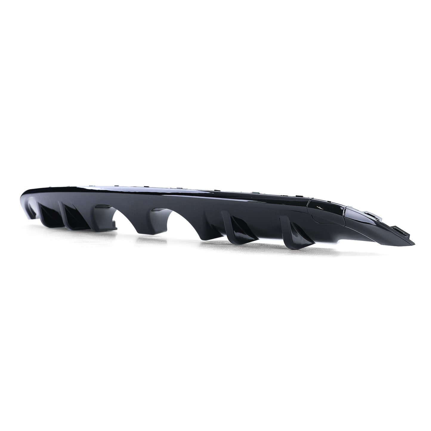VW Golf 6 1K 08-13 Diffusore posteriore sportivo doppio tubo centrale nero lucido GOLF R