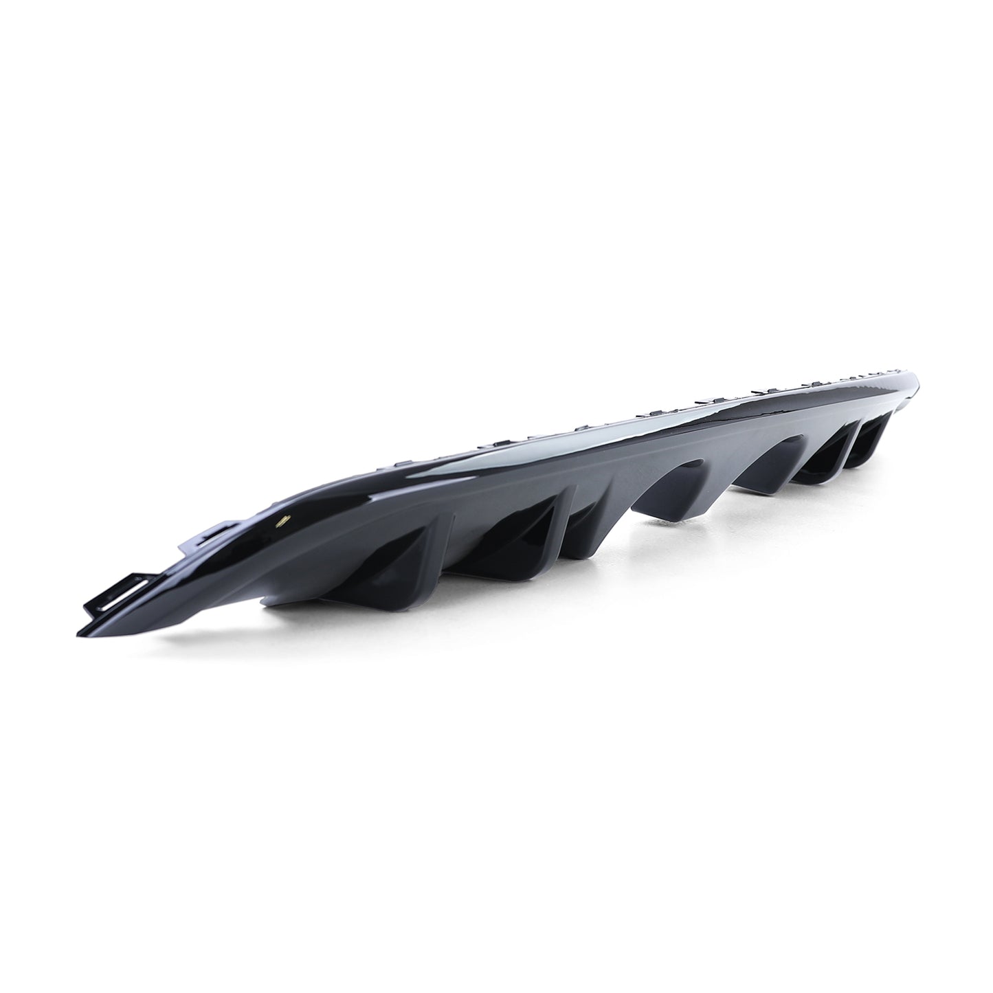 VW Golf 6 1K 08-13 Diffusore posteriore sportivo doppio tubo centrale nero lucido GOLF R