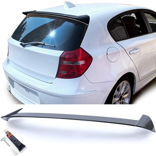 BMW serie 1 E81 E87 04-12 Spoiler tetto spoiler posteriore sportivo nero lucido