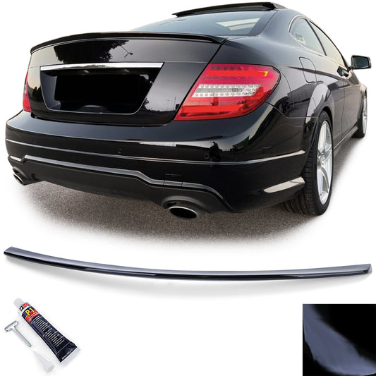 Mercedes Classe C C204 Coupe 11-14 Spoiler posteriore sportivo nero lucido