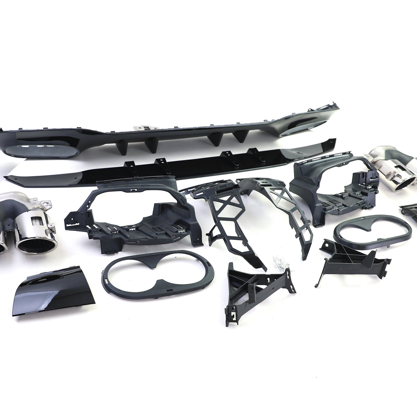 Mercedes classe A W177 dal 19 Diffusore posteriore sportivo nero con terminali cromati