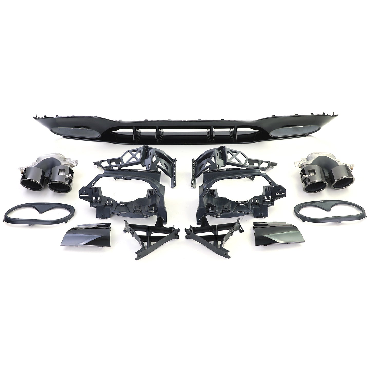 Mercedes classe A W177 dal 18  diffusore posteriore sportivo con terminali di scarico neri