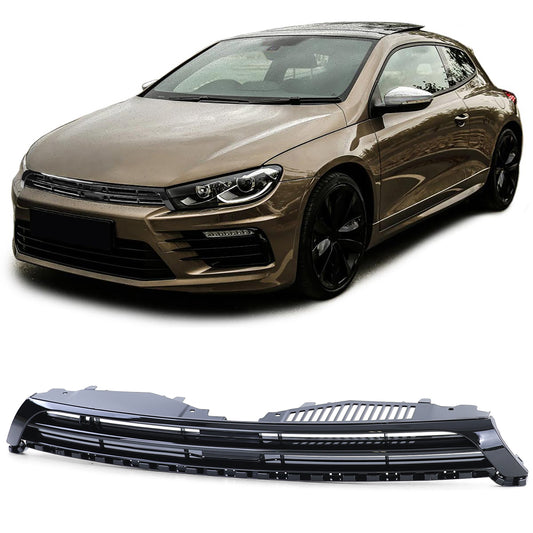 VW Scirocco 3 14-17 Griglia radiatore sportiva R Griglia anteriore nera lucida