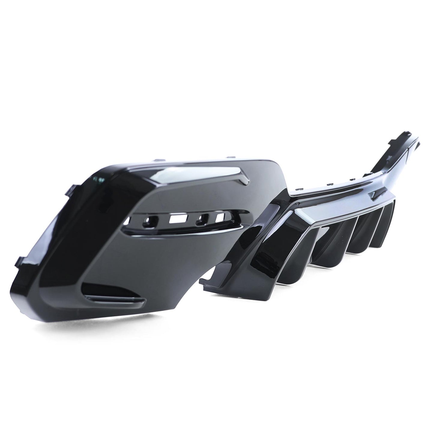 BMW Serie 1 F20 F21 15-19 LCI M135 M140 Diffusore posteriore sportivo nero lucido