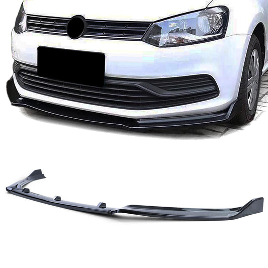 VW Polo 5 6C 14-17 spoiler anteriore nero lucido