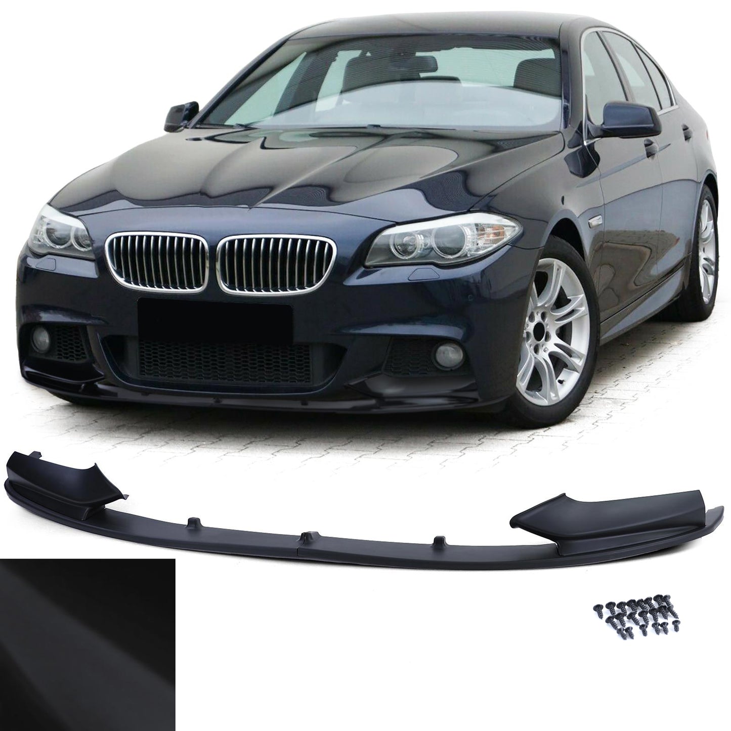 BMW Serie 5 F10 F11 10-17 Labbro dello spoiler anteriore performance nero opaco