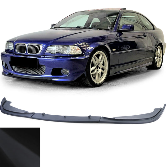 BMW E46 coupé cabriolet Labbro dello spoiler anteriore Performance nero opaco