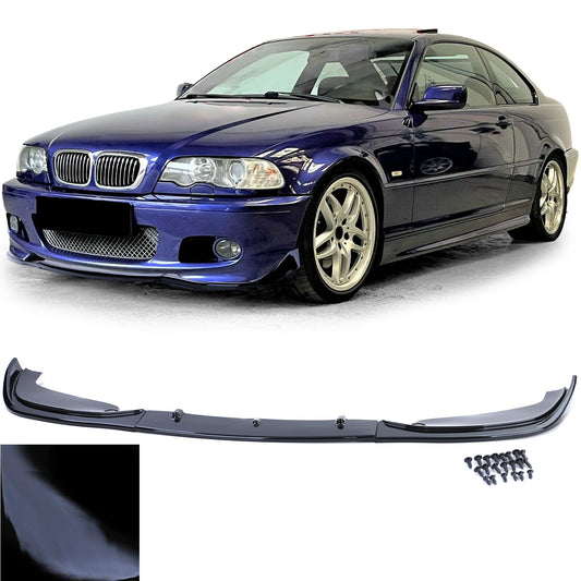 BMW E46 Coupe Cabrio Spoiler anteriore labbro performance nero lucido