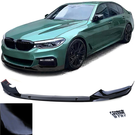 BMW Serie 5 G30 G31 Spoiler anteriore labbro paraurti nero lucido