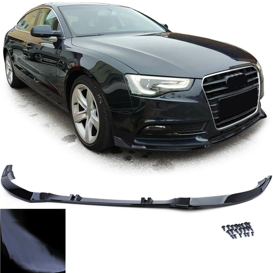 Audi A5 8T 8F 11-17 Spoiler anteriore labbro paraurti prestazioni nero lucido
