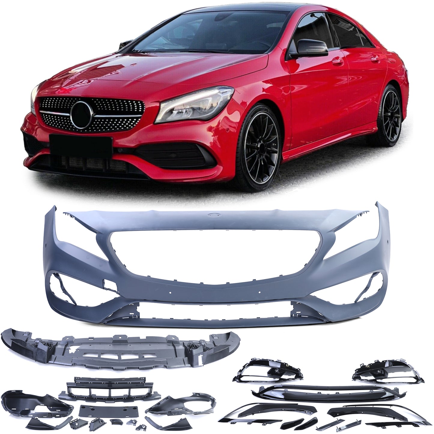 Mercedes CLA C117 X117 13-19 Paraurti anteriore look sportivo