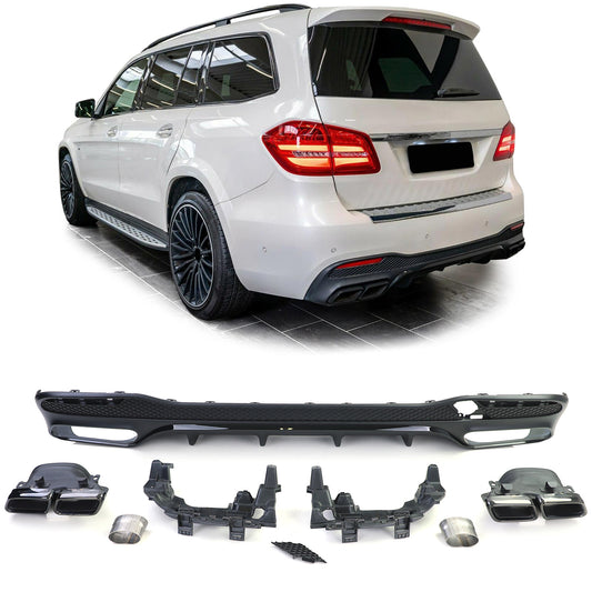 Mercedes GLS X166 15-19 Diffusore posteriore sportivo con terminali di scarico
