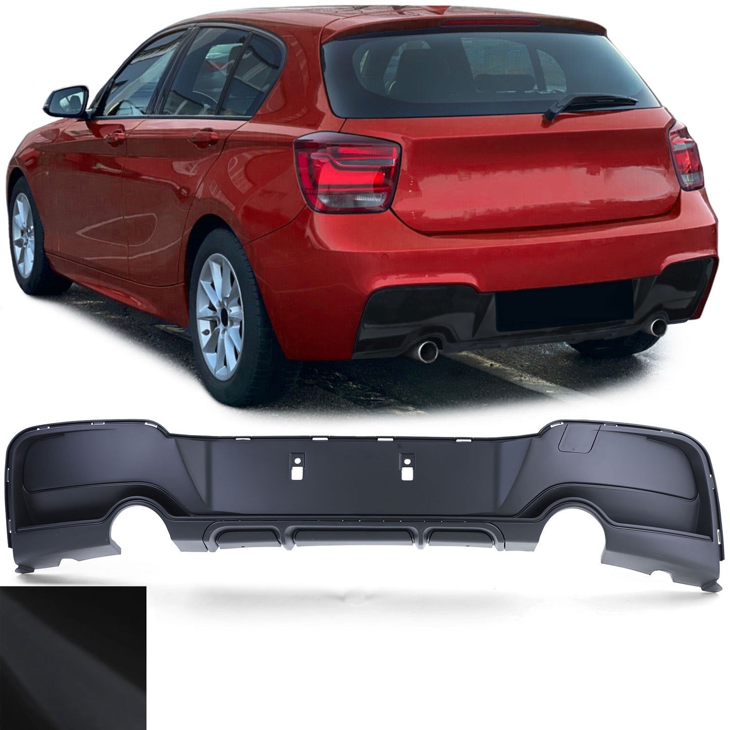 BMW Serie 1 F20 F21 M135i 11-15 Diffusore posteriore sportivo Performance