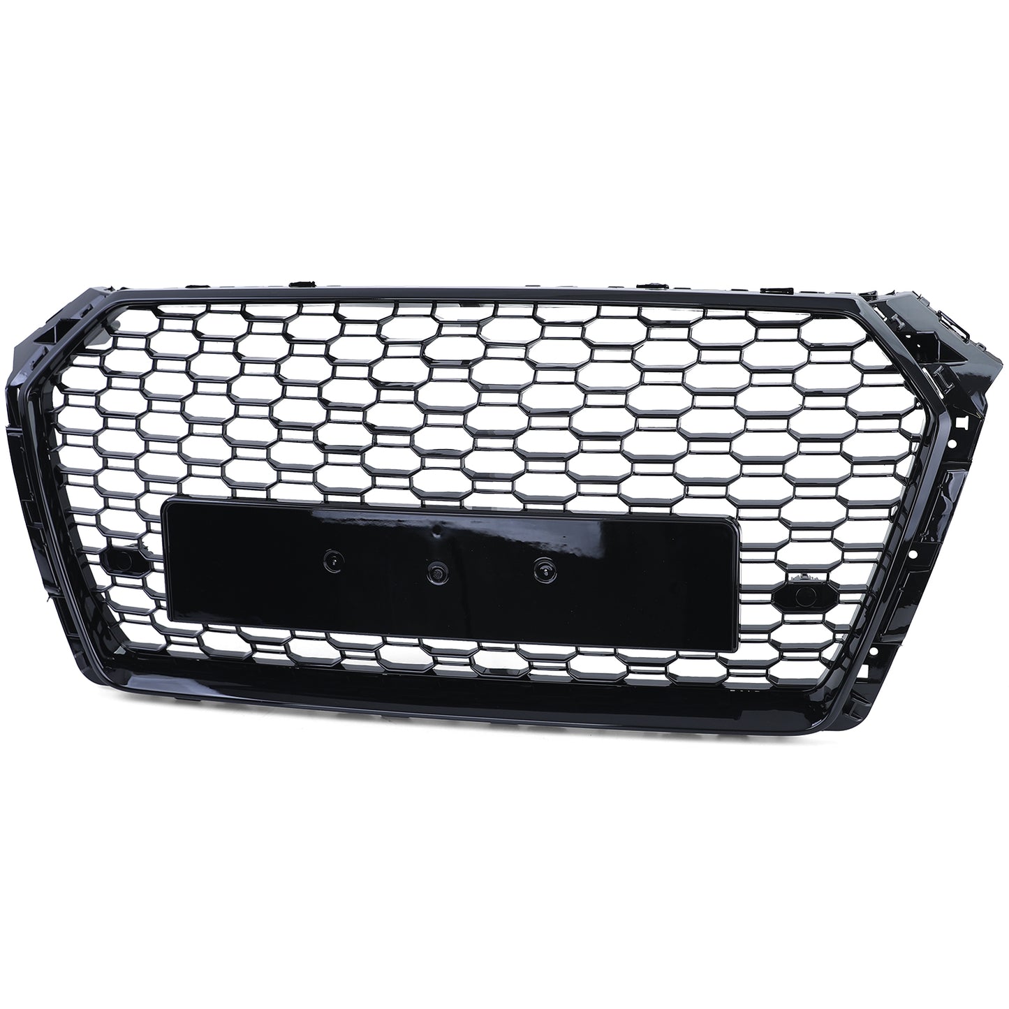 Audi A4 B9 8W 15-19 Griglia sportiva a nido d'ape senza emblema nero lucido