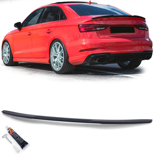 Audi A3 S3 RS 8V Limousine 13-21 Spoiler posteriore sportivo nero opaco