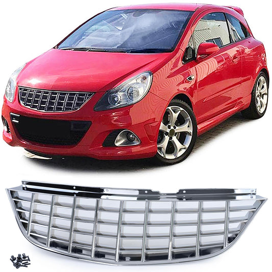 Opel Corsa D 06-10 Griglia sportiva senza emblema cromata