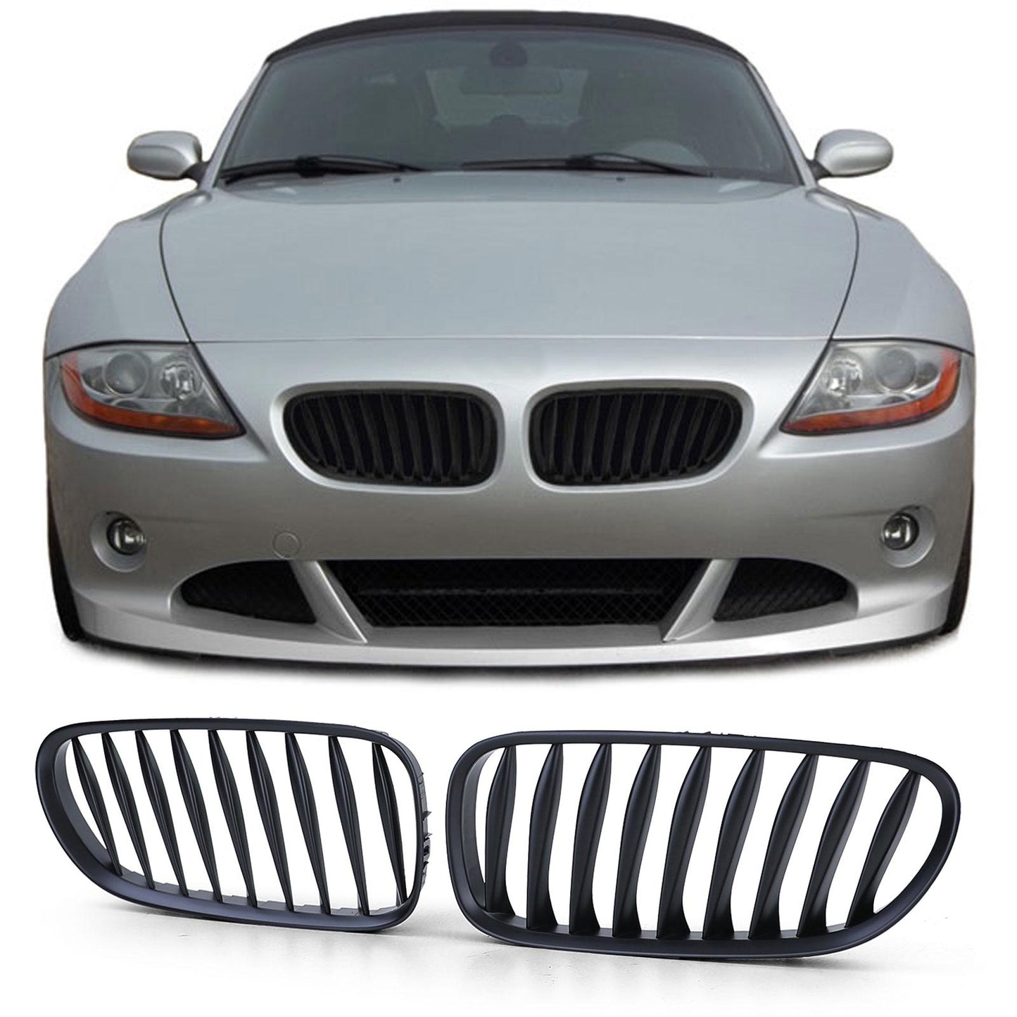 BMW Z4 E85 E86 02-09 Griglia sportiva Performance nera opaca Barra Singola