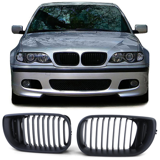 BMW Serie 3 E46 Berlina Touring 01-05 Griglia radiatore Performance opaca Barra Singola