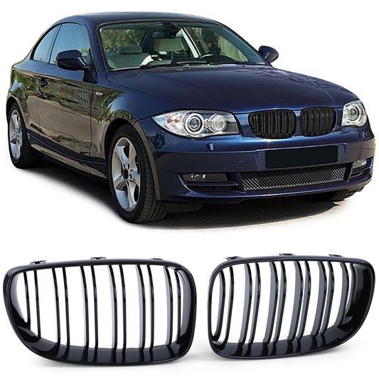 BMW E81 E82 E87 E88 LCI Griglia del radiatore doppia barra Performance lucida