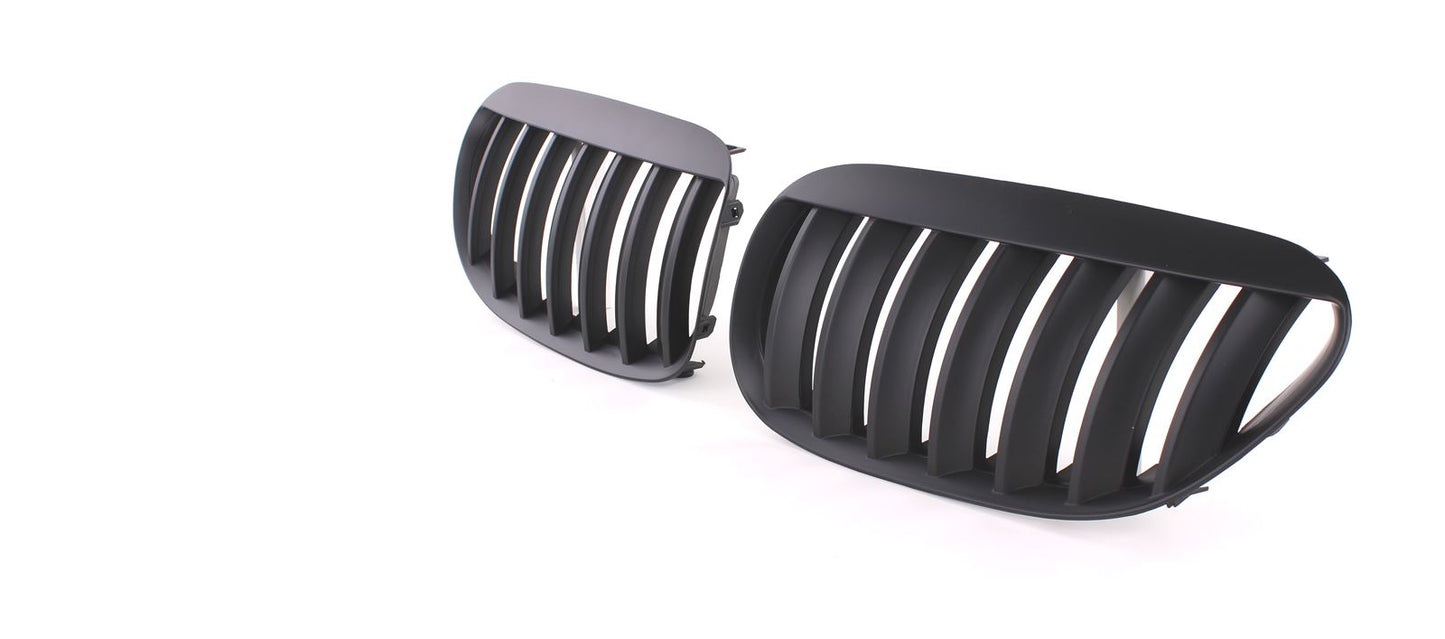 BMW E63 E64 04-10 Griglia radiatore sportiva Performance nera opaca singolo reni