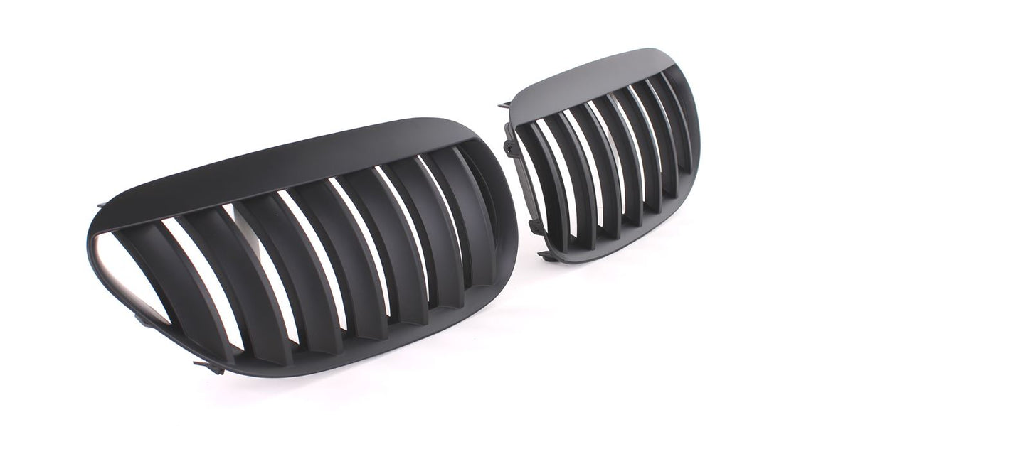 BMW E63 E64 04-10 Griglia radiatore sportiva Performance nera opaca singolo reni
