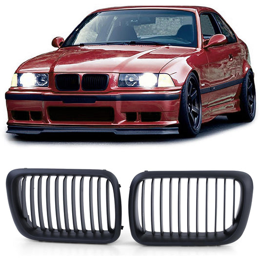 BMW Serie 3 E36 Coupe Cabrio 96-99 Griglia sportiva Performance opaca Barra Singola