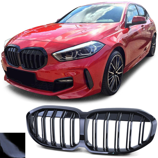 BMW Serie 1 F40 da 19Griglia del radiatore sportiva a doppia barra lucida