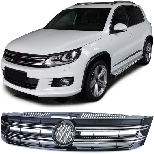 VW Tiguan 5N Facelift 11-18 Griglia radiatore cromata nera lucida