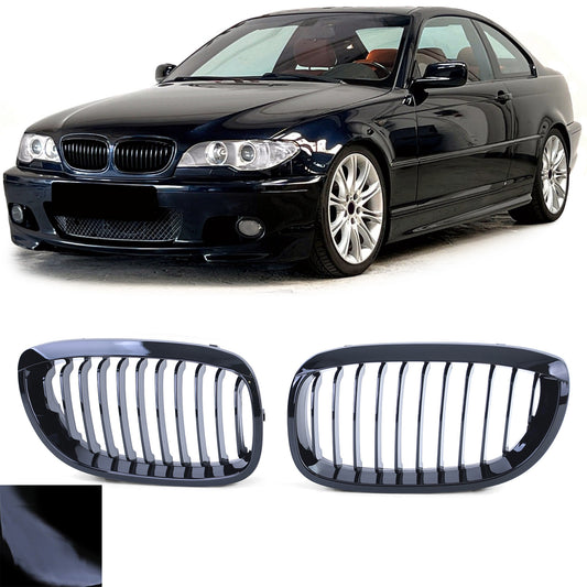BMW Serie 3 E46 coupé cabriolet 03-07 Griglia radiatore sportiva Performance lucida