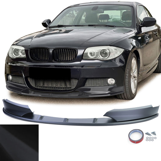 BMW Serie 1 E82 E88 11-13 Labbro dello spoiler anteriore Performance nero opaco