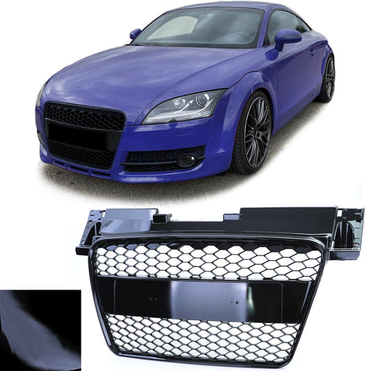 Audi TT 8J pre-lci 06-10 Griglia a nido d'ape senza emblema nero lucido