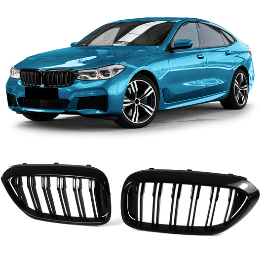 BMW 6er GT G32 17-20 Griglia del radiatore a doppia barra aspetto lucido